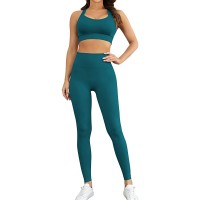Jijivisha Workout Sets for Women 2 Piece Workout Outfits Seamless Sports Bra High Waist Yoga Leggings Set Tracksuit - BNZZ2TF2T