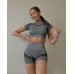 OYS Women's Workout Set 2 piece Seamless High Waisted Active Yoga Shorts Running Gym Outfits Clothes - BW2SE9PWT