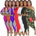 Plus Size Womens 2 Piece Outfits Casual Printed Long Tops Bodycon Oversized Pants Sweatsuit Set - BAWHHBWB9