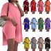 Plus Size Womens 2 Piece Outfits Tracksuits Short Sleeve Tunic Tops Bodycon Shorts Sweatsuit Sets - BEKU6AZY6