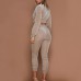 Remelon Women's Velour Jogging Suits Long Sleeve Zipper Crop Top Skinny SweatPants 2 Piece Tracksuit Sweatsuits Set - BNR9SRQKB