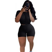Sexy 2 Piece Outfits for Women Clubwear Long Sleeve Ribbed Bodycon Long Pants Set Track Suit - BYV2TCYUC