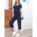 Totatuit Womens Lounge Sets 2 Piece Elastic Tracksuits V Neck Tops and Capri Pants with Pockets - B8ZPL59OM