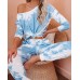 Viottiset Women's 2 Piece Tie Dye Sweatsuit Outfits Lounge Pajamas Set Loungewear - BV5ZYNH8S