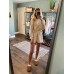 ZESICA Women's Casual Long Sleeve Solid Color Knit Pullover Sweatsuit 2 Piece Short Sweater Outfits Sets - B4QBBFE5E