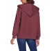 Chigant Womens Casual Hoodie Plaid Jacquard Long Sleeve Drawstring Pullover Sweatshirts with PocketS-XXL - B8DQCRNKT