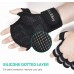 FREETOO Protective Weight Lifting Gloves with 0.16 EVA Padded Palm&Wrist Wrap Support Men Grip Silicone Printed&Hardwearing Microfiber Fitness Gloves Breathable Neoprene Exercise Gloves with Vents - BKW44M4DF