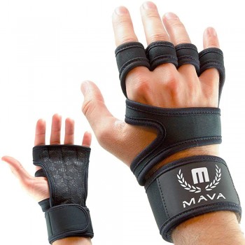 Mava Sports Cross Training Gloves with Wrist Support for Fitness WOD Weightlifting Gym Workout & Powerlifting Silicone Padding no Calluses Men & Women Strong Grip - BYJLFCQMX