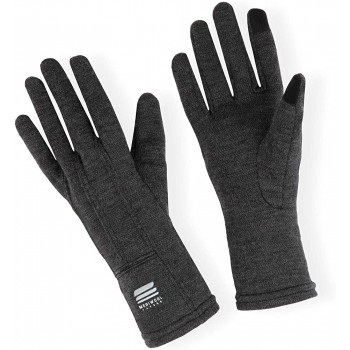 MERIWOOL Merino Wool Glove Liners Touchscreen Compatible - B37WW14WR