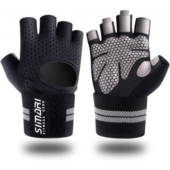 SIMARI Workout Gloves Men and Women Weight Lifting Gloves with Wrist Wraps Support for Gym Training Full Palm Protection for Fitness Weightlifting Exercise Hanging Pull ups - BL5GUOJ2D