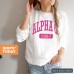 Alpha Omicron Pi Sweatshirt | AOPI Large Established Crewneck Sweatshirt | Alpha Omicron Pi Sorority Gift Idea - BEFV7EAFU