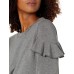 Core 10 Women's XS-3X Cloud Soft Yoga Fleece Ruffle Sleeve Crew Sweatshirt - B2HDYJ5PP