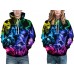 Imilan Women's Galaxy Cosmic Animal Print Hoodie Unisex Sweatshirt - BX4ER05IW