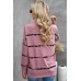 SMENG Womens Casual Crewneck Sweatshirt Striped Long Sleeve Side Split Pullover Tops - BSQ6GHXCB