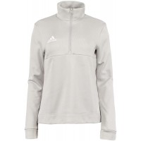 Adidas Women's Team Issue 1 4 Zip FT3340 L Grey White - BCPX3TG91