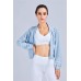altiland Women's Athletic Running Yoga Gym Track Zip Up Cropped Jackets UPF 50+ Sun Protection Long Sleeve Workout Shirts - BN9RYNDXT