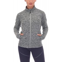 Dasawamedh Women's Running Sport Track Jacket Full Zip Workout Athletic Fitness Jackets for Training with Thumb Holes - BU5WAXWL0