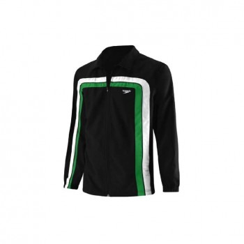 Speedo Velocity Warm-Up Jacket Male Black Green Small - BOPQA4VLI