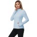 Women's Lightweight Fleece Athletic Running Jackets Slim Fit Workout Track Jacket with Thumb Holes - BW80HQTQX