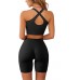 QINSEN Workout Sets for Women 2 Piece Seamless Ribbed High Waist Shorts with Spor Bra GMY Exercise Outfits - BVVXSUTSF