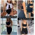 TWFRHC Women's Workout Sets Ribbed Tank 2 Piece Seamless High Waist Gym Outfit Yoga Shorts Sets - BI4NRYQQX