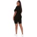 Weeso Two Piece Outfits for Women Summer Round Neck Workout Sets - BDBAZP6PL