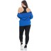 Women's 3 Piece Sports Outfit Tracksuit Set Zip Up Colorblock Hoodie Sweatshirt Raceback Bra & High Waist Leggings - BBTIUL6BJ