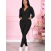 Women's Long Sleeve Top GYM Legging Pants Set 2 Piece Tracksuit Workout Outfits - BHXKVUAZA