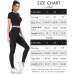Women’s Two Piece Outfits Yoga Pants Set Seamless High Waist Leggings and Quick-Dry Yoga Crop Tops Athletic Sports Set - BQ6JFES1U