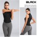 FEOYA Women Sleeveless Athletic Tank Top Shirts Full Zip Up Tshirt for Yoga Running Fitness Exercise - BBI5PYV5P