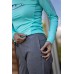 HUK Women's Standard Pursuit Long Sleeve Performance Shirt + Sun Protection Script-Blue Radiance Medium - BV1X6EQD5