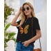 MARZXIN Womens Casual Graphic T Shirt Round Neck Short Sleeves Summer Loose Tee Tops - BE1GDI0ED