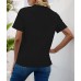 MARZXIN Womens Casual Graphic T Shirt Round Neck Short Sleeves Summer Loose Tee Tops - BE1GDI0ED