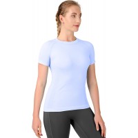MathCat Workout Shirts for Women Short Sleeve Workout Tops for Women Quick Dry Gym Athletic Tops，Seamless Yoga Shirts - BJL42XRKZ