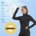 Women's Long Sleeve Athletic Shirts 1 4 Zip Pullover Running Hiking Workout Yoga Tops with Thumb Hole - BYJ3JLVYS