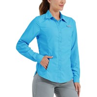 Women's UPF 50+ Sun Protection Shirt Long Sleeve Fishing Shirt SPF Quick Dry Hiking Outdoor Shirt - B8SGQMSLR