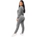 2 Piece Outfits for Women Velour Tracksuits Set Long Sleeve Zip Up Tops Jackets and Flared Long Pant Sets - BMJJPMPQH