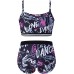 dPois Girls' Sequins Jazz Tap Hip-Hop Dance Performance Outfit Sleeveless Crop Top with Shorts Two Pieces Set Dancewear - BGXLVQFAE