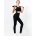 FRESOUGHT Workout Outfits for Women 2 Piece Seamless Double-Layered Sport Bra High Waist Yoga Leggings Sets - BJMH0WJKV