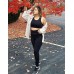 FRESOUGHT Workout Outfits for Women 2 Piece Seamless Double-Layered Sport Bra High Waist Yoga Leggings Sets - BJMH0WJKV