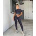 OYS Workout Sets for Women Leopard Print 2 Piece Seamless High Waist Yoga Activewear Outfits - BMLKTJJLE