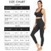 Women's Seamless Yoga Pants Set 2 Piece Workout Outfits Tights Running Leggings with Quick-Dry Sports Bra Exercise Gym Fitness SetH007S-Black - BBXV15V5O