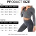 Workout Outfits for Women 2 piece Long Sleeve Acid Wash Zipper Sports Crop Tops High Waist Leggings Yoga Sets.JNINTH - BX5RT2YL2