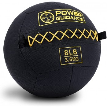 POWER GUIDANCE Wall Ball Weighted Ball Medicine Ball Slam Ball Exercise Balls for Home Gym Working Out Anti Slip Surface 6LB,8LB 10LB 14LB 20LB 25LB 30LB - BB6IWP1SO