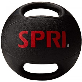 SPRI Xerball Medicine Ball with Handles Weighted Ball for Exercise 6 lbs 8 10 12 14 16 18 20 Pounds Med Ball for Abs Core Crossfit Strength Training - BDLWXASQY