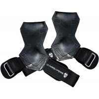 Gymreapers Weight Lifting Grips Pair for Heavy Powerlifting Deadlifts Rows Pull Ups with Neoprene Padded Wrist Wraps Support and Strong Rubber Gloves or Straps for Bodybuilding 100% - BL4Z90QQS