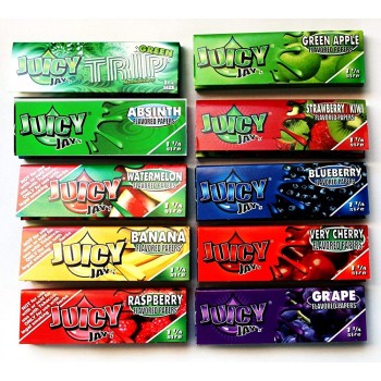 Juicy Jay's x Mixed 1 1 4 Flavoured Cigarette Papers Multiple Colors 32 Papers Pack of 10 - B9Y9QYA6S