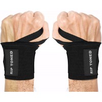 Rip Toned Wrist Wraps 18 Professional Grade with Thumb Loops Wrist Support Braces Men & Women Weight Lifting Powerlifting Strength Training - BEDZEQZGA